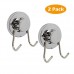Neady 2 Pack Double Suction Cup Hooks Shower Hooks Bathroom and Kitchen Stainless Steel Hooks Hanger for Bath Robe  Towels  Coat  Loofah (Stainless Steel Suction Cup Hooks) - B07CSDRNK9